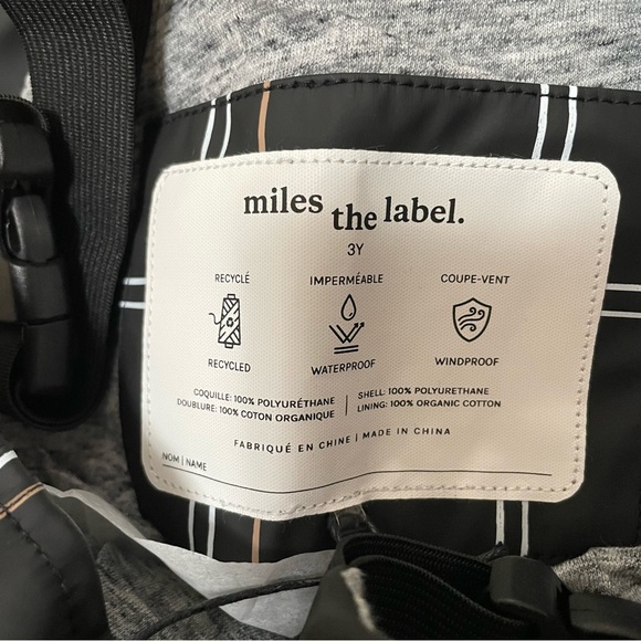 Miles The Label 3T 3Y Rain Overalls Plaid Adjustable Winter Fall New NWT - Picture 8 of 13